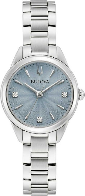 Bulova Damenuhr, Quarz, Edelstahl, Blau, 28 mm - Bild 1