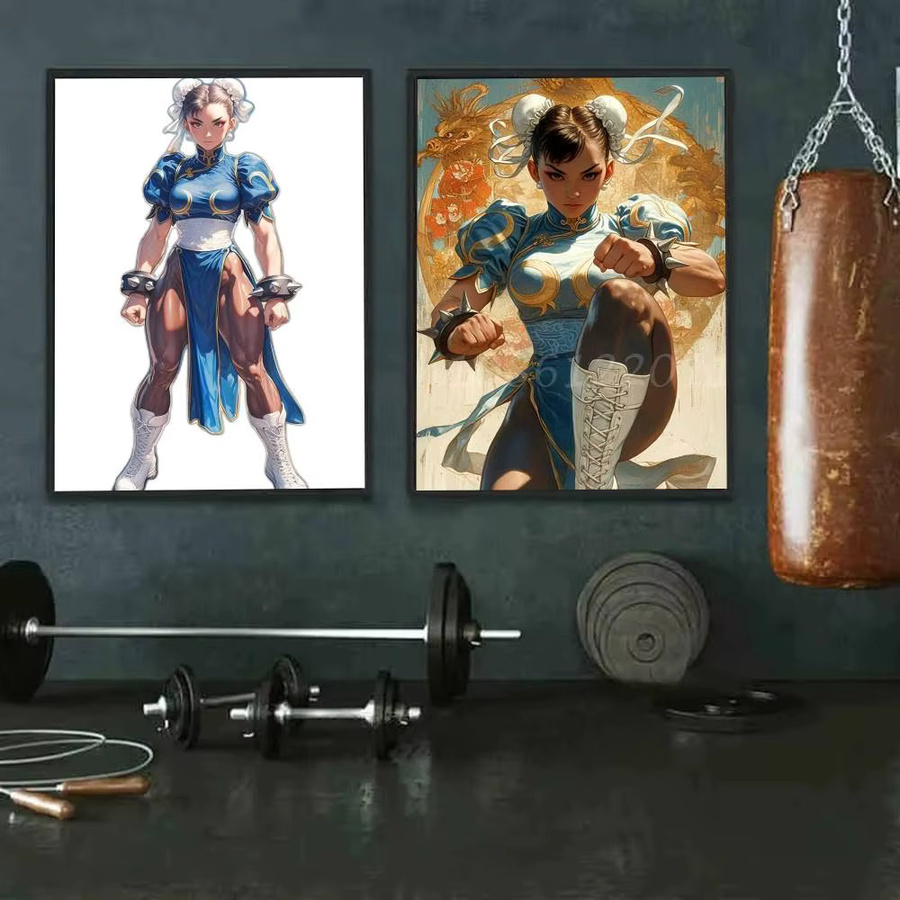 Street Fighter ChunLi Poster von Kayou als selbstklebender und wasserfester Papieraufkleber in Mehrfarbig für deine Wanddekoration - Bild 4