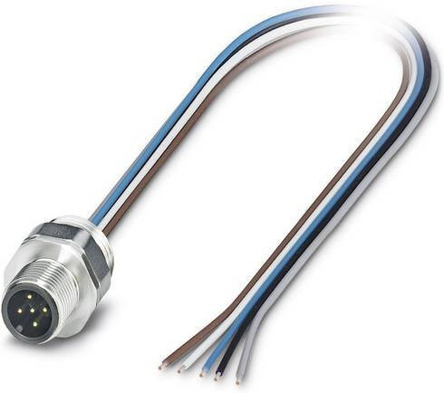 Phoenix Contact 1554623 Sensor-Aktor-Einbausteckverbinder M12 Stecker mit 5 Polen, Mehrfarbig, Edelstahl - Bild 1