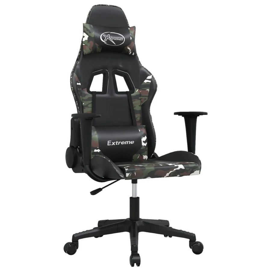 vidaXL Gaming-Stuhl Modell 7 in Schwarz und Multicolour aus Kunstleder mit Armlehnen und 360-Grad-Drehfunktion - Bild 2