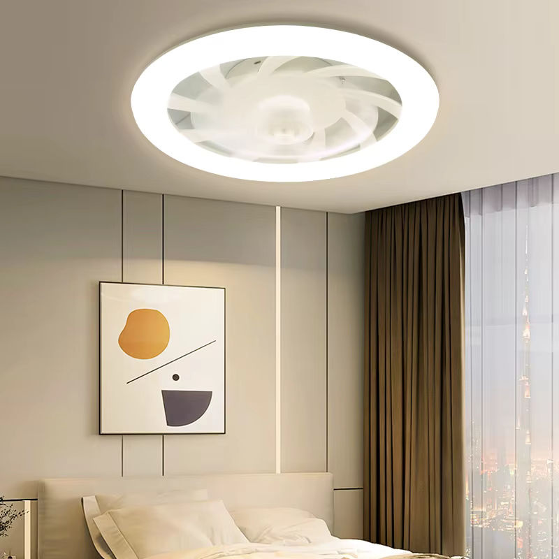 LED-Deckenventilatorleuchte von ludengchaoshi in Weiß mit Fernbedienung, stufenloser Dimmung und 6 Windgeschwindigkeiten für Wohnzimmer und Schlafzimmer - Bild 2