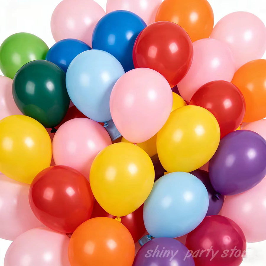 GSF Regenbogen Rundballons Set, 100 Stück, matt, Multicolor, für Hochzeit und Geburtstag - Bild 4