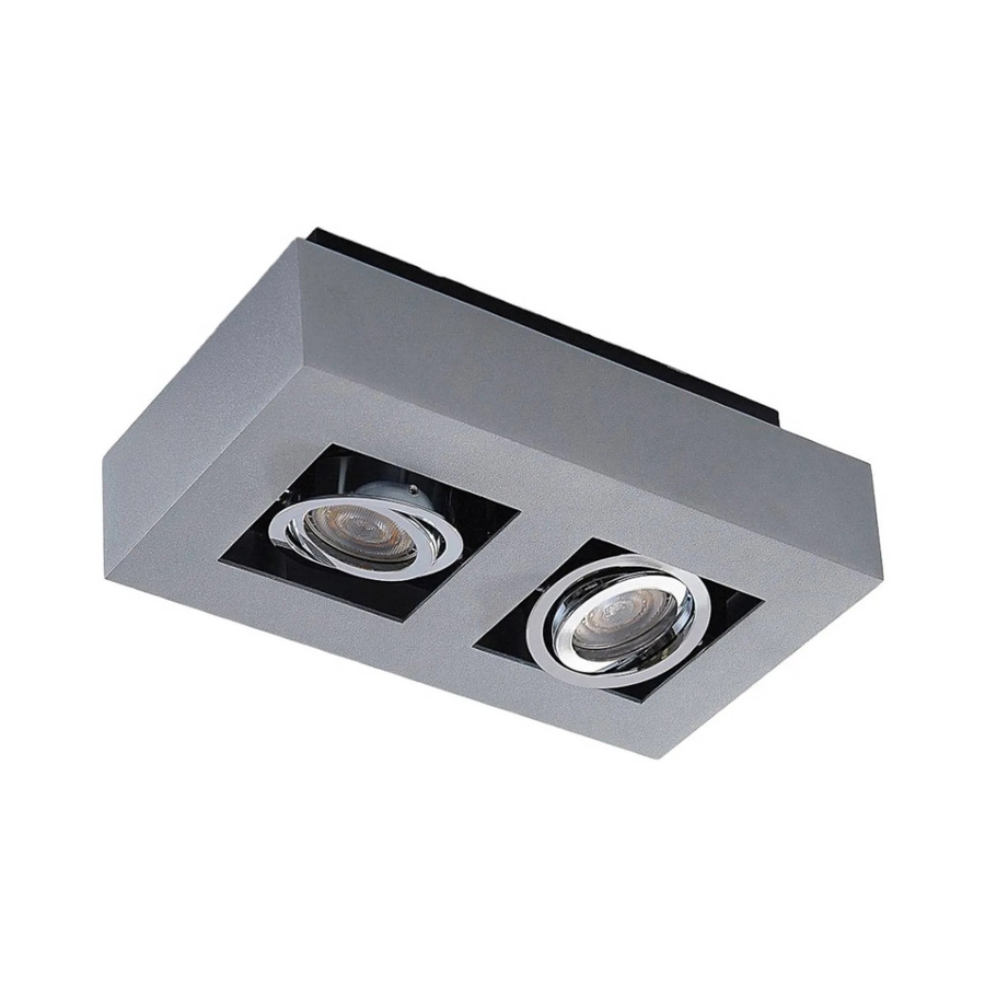 Arcchio Strahler Vince 9620074 Moderne 2-flammige Deckenleuchte aus Aluminium in Alu-grau mit GU10 Fassung - Bild 2