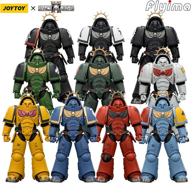 JOYTOY Warhammer 40K Ultramarines & Space Wolves Heavy Intercessor, 10-teiliges Modellset - Bild 1