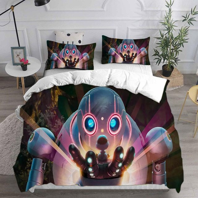 Bettwäsche-Set Lodestar Der Wilde Roboter mit Bettbezug und Kissenbezug, Mehrfarbig, Microfaser, B/H: 135 x 200 cm - Bild 1