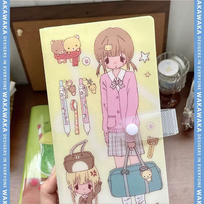 YIYUEQIANLI Kawaii Tierordner und Scrapbooking Set in Mehrfarbig mit Aufklebern und Aufbewahrungsmaterial aus Kunststoff - Bild 3