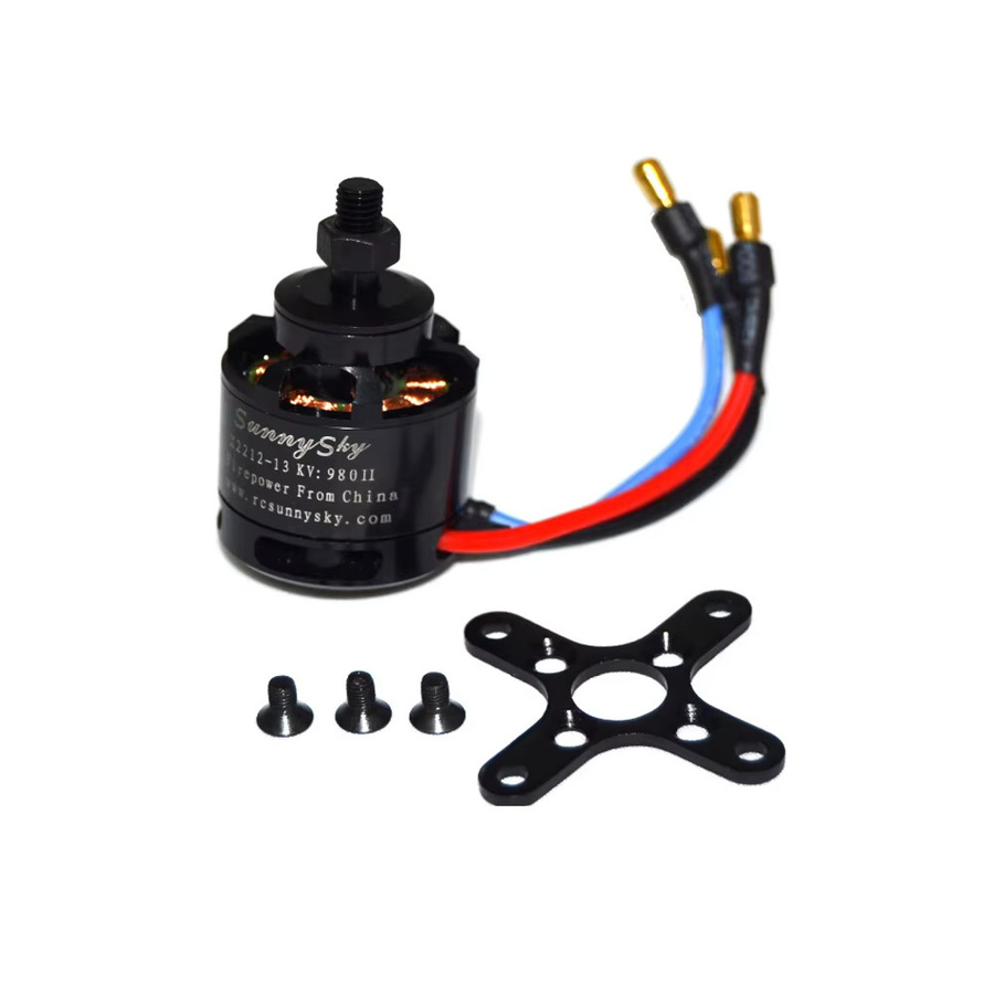 SUNNYSKY X2212 980KV Bürstenloser Motor mit kurzer Welle in Schwarz für RC FPV Drohnen und Quad-Hexa Copter - Bild 2