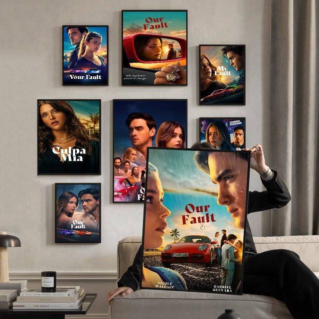 My Fault Culpa Mia Vintage Poster Whitepaper Druck Kunstwerk in Weiß ohne Rahmen - Bild 1