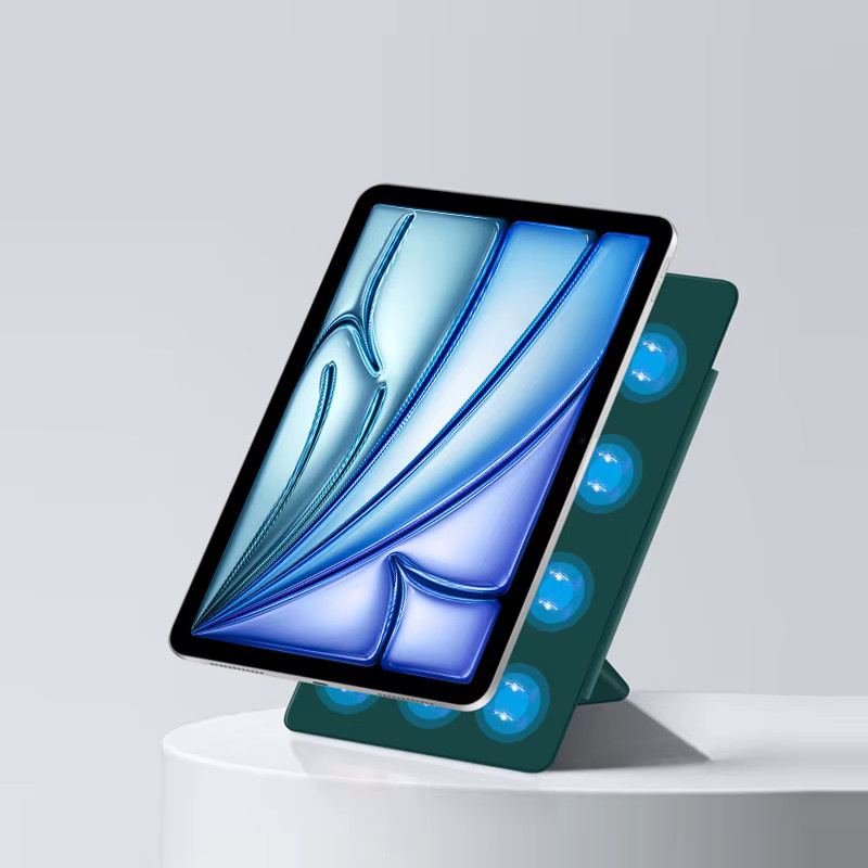 AJIUYU Magnetische Smart Book Cover Hülle für iPad Air 11 Zoll M4 M3 M2 sowie iPad Air 5. und 4. Generation 10,9 Zoll in Grün mit Y-Fold Design - Bild 4