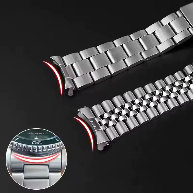 Hiyii Uhrenarmband Edelstahl, Oyster, Jubilee, 20 mm, 22 mm, Silber - Bild 3