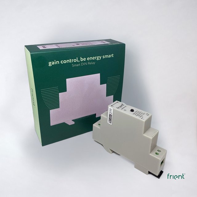 frient Smart Relay 16A DIN Zigbee in Grau - Bild 1