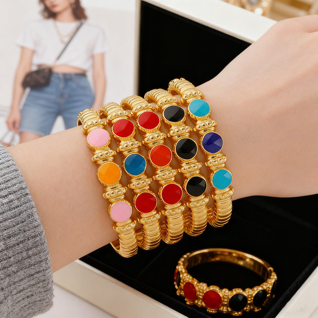 YM Schmuck-Set Ring und Armband, 18k vergoldet, bunt, Kinder - Bild 1