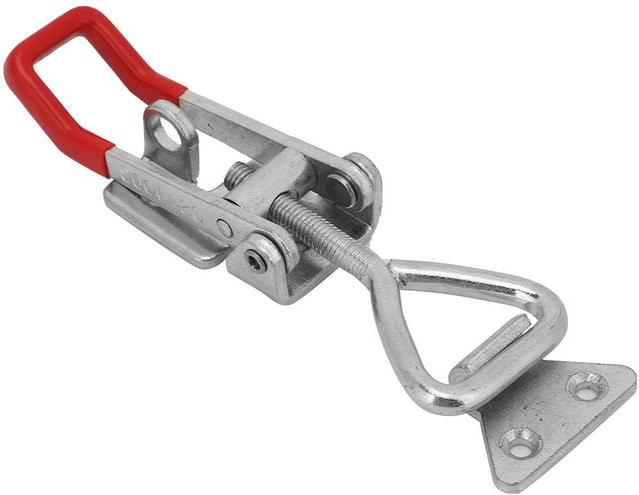 Fishine Kniehebelspanner aus Kohlenstoffstahl in Silber, Dreieckförmiger Hebel mit Riegelbetätigung 4003 - Bild 1