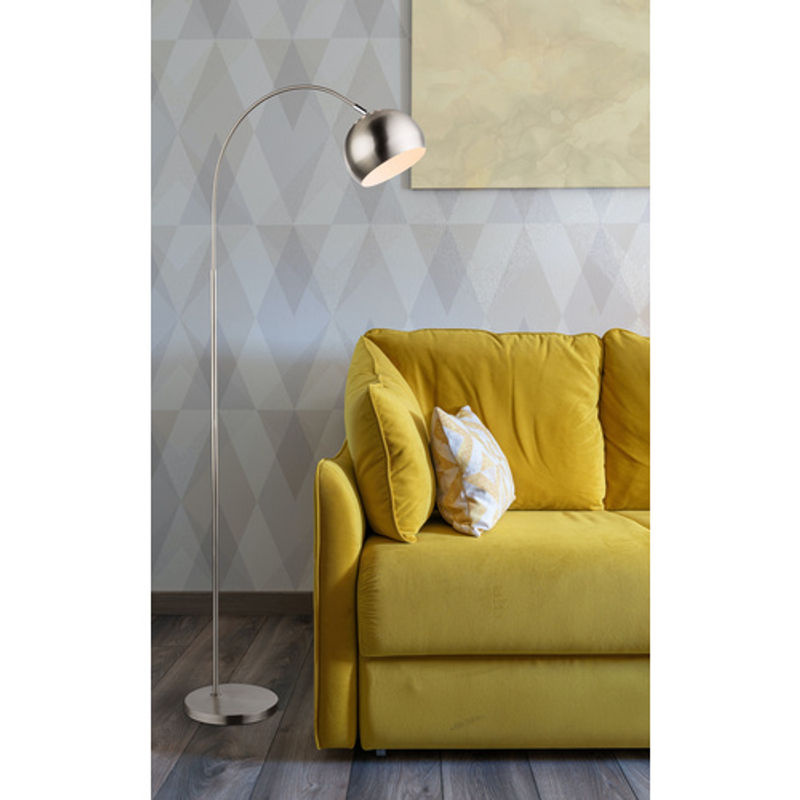 Globo Lighting Stehleuchte BENNO in Silber, verchromtes Metall, Höhe: 150 cm - Bild 2