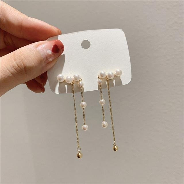 Wucifang Jewelry Ohrstecker, Perle, Messing, Weiß, Damen - Bild 1