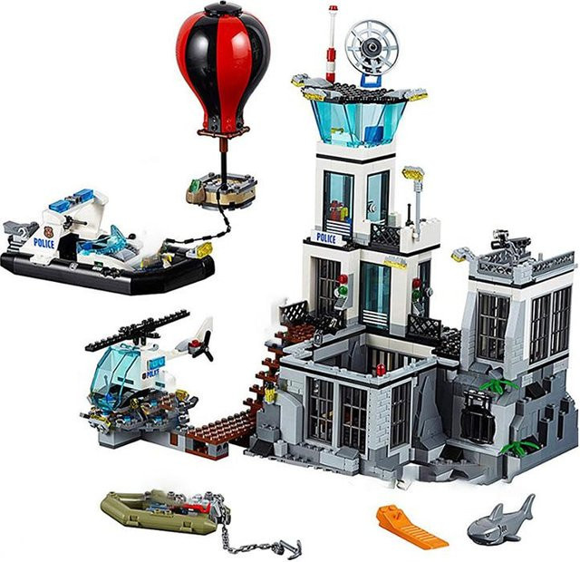 Happy Building Blocks Meer Insel Gefängnis Polizei Station, Bausteine, 815 Teile, ab 14 Jahre - Bild 1