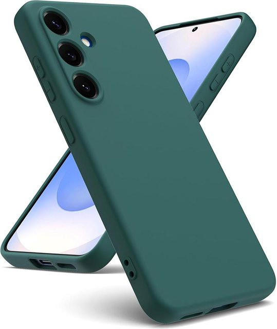 Stoßfeste Flüssigsilikon-Hülle für Samsung Galaxy S25 S24 S23 S22 Ultra Plus S21 FE in Matte Candy-Farben - Bild 1