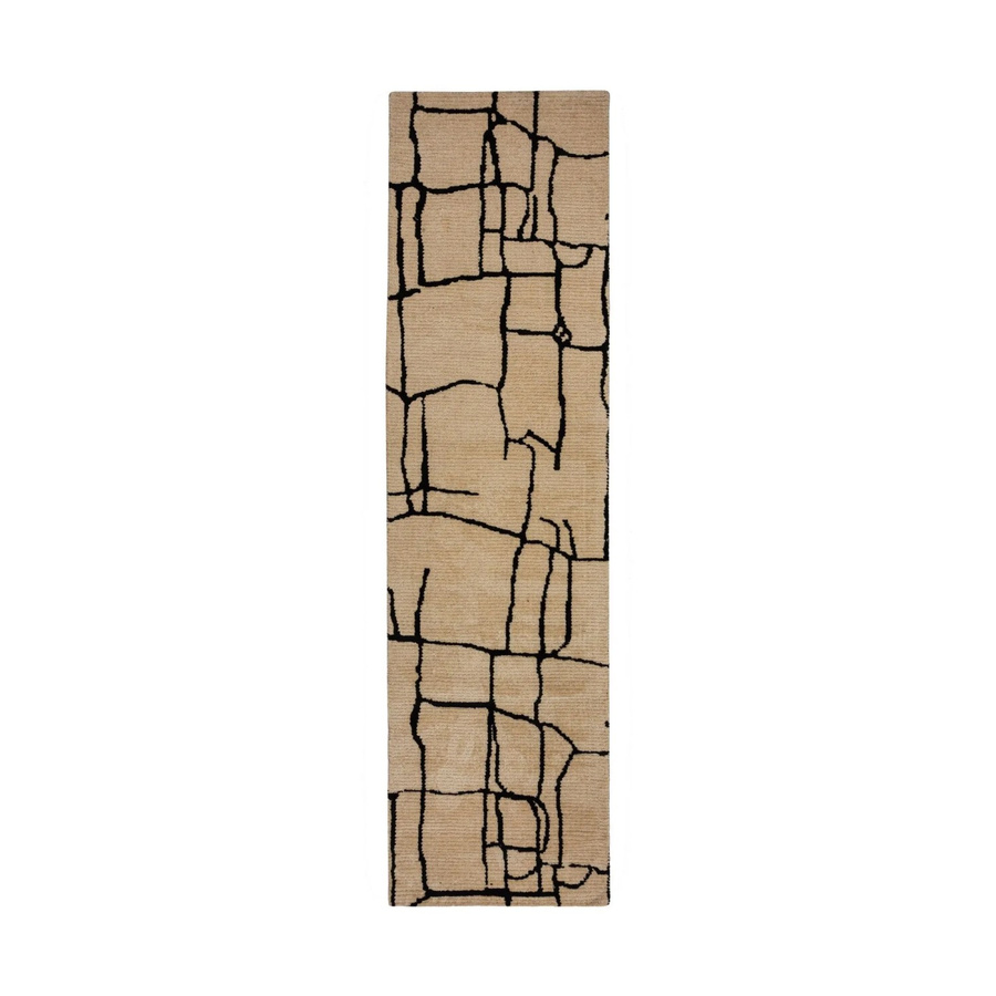 Flair Rugs Kurzflorteppich Theo Wool Look in Beige mit abstraktem Design, B/T: 80 x 300 cm - Bild 2