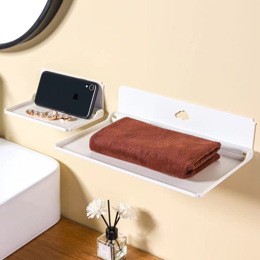 Faltbares Wandregal aus Kunststoff für Bad, Küche und Schlafzimmer ohne Bohren - Bild 2