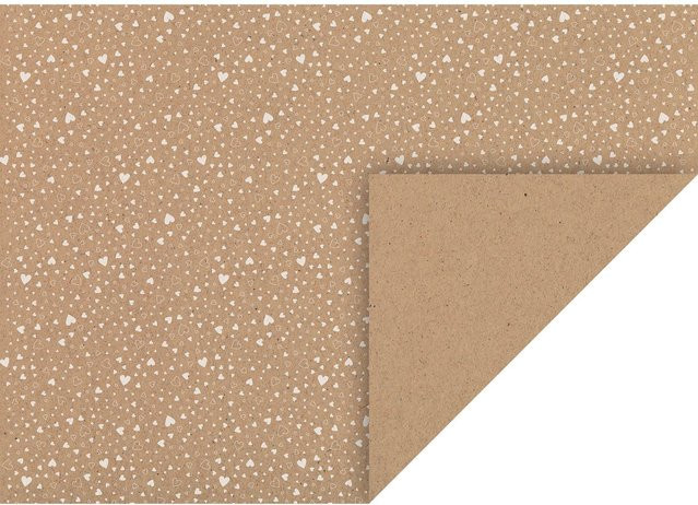 Heyda Naturkarton Herzen Weiß und Braun mit Bastelpapier für Feste - Bild 1