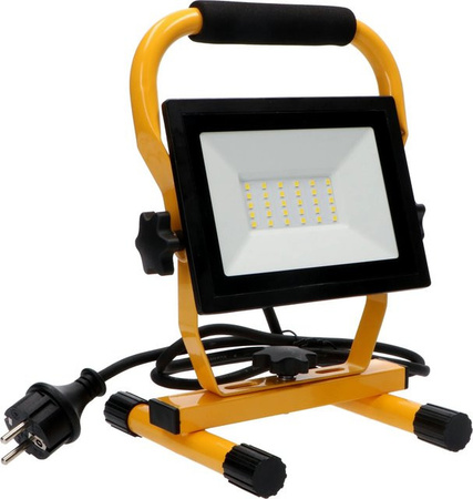 LED's Work LED-Arbeitsleuchte 30 W mit 4000 K, IP54, weißes Aluminiumdruckgussgehäuse, bruchsicherer Flutstrahler für Werkstatt, Garage sowie Innen- und Außenbereich