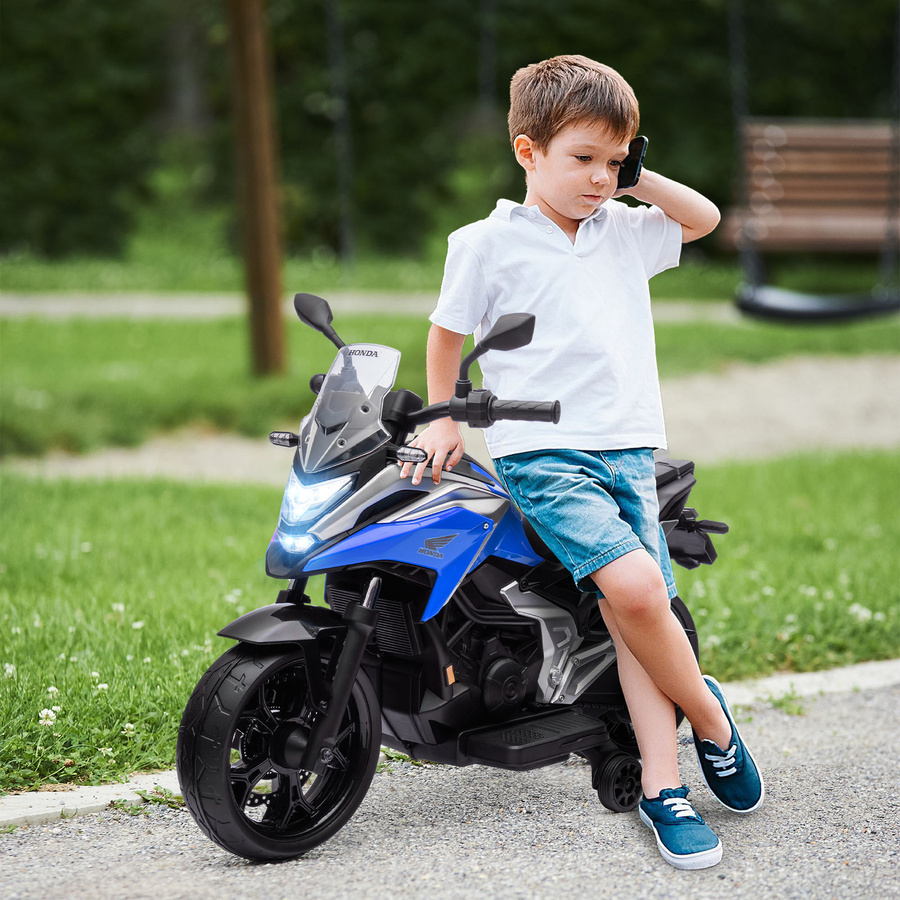 Aosom Honda Elektromotorrad, Kinder Elektroauto, Blau, ab 3 Jahre - Bild 2