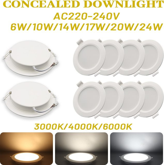 2er Set Gatetop LED-Einbau-Downlights in Weiß mit 3 Farbmodi für AC100-240V - Bild 1