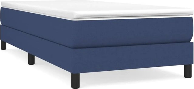 vidaXL Boxspringbett aus Stoff in Blau, B/T/H: 100 x 200 cm - Bild 1