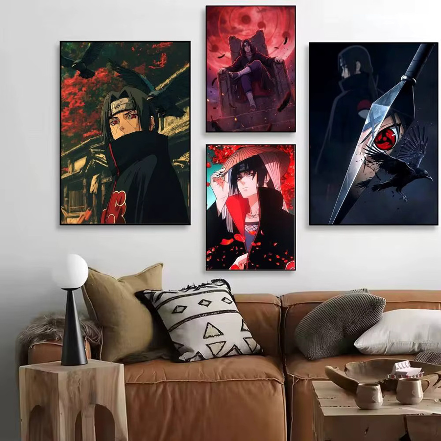 Naruto Itachi Uchiha Poster als Vintage-Wandkunst in Mehrfarben - Bild 2