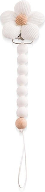 Binchi Outdoor Product Silikon Baby Beißring mit Holzring in Weiß, BPA-frei und CE-gekennzeichnet - Bild 1