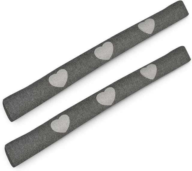 Beautissu 2er Set Zugluftstopper Tuuli HR Anthrazit, Länge: 90 cm - Bild 1