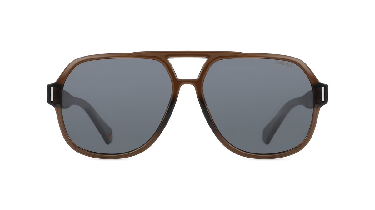 Polaroid PLD 6193/S Sonnenbrille Browline, Vollrand, Kunststoff, Unisex, Braun, Grau - Bild 1