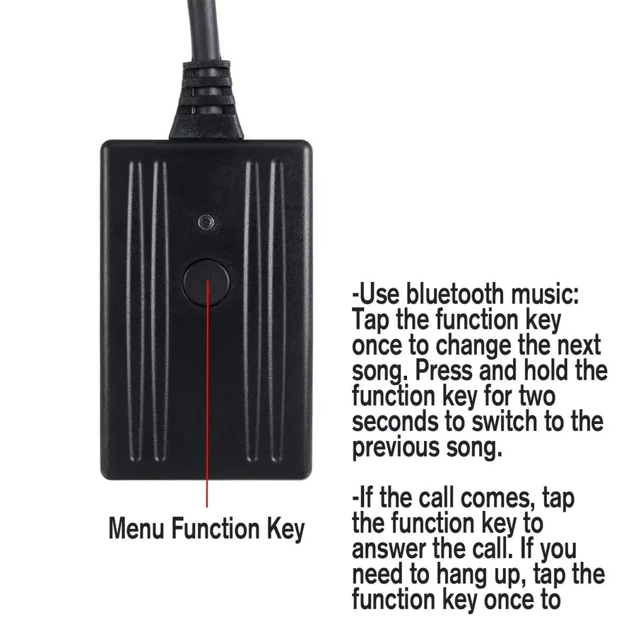 Becker Bluetooth AUX-Adapter für Porsche Mexico Traffic Pro, kabelloses HiFi-AUX-Modul mit Freisprecheinrichtung, Schwarz - Bild 5