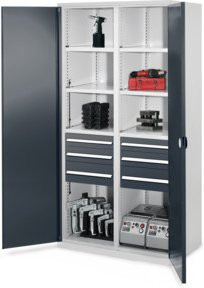 Kappes Schwerlastschrank MMT Mod. 55 mit Doppelwandtüren in Grau, B/T/H: 100 x 60 x 195 cm - Bild 1