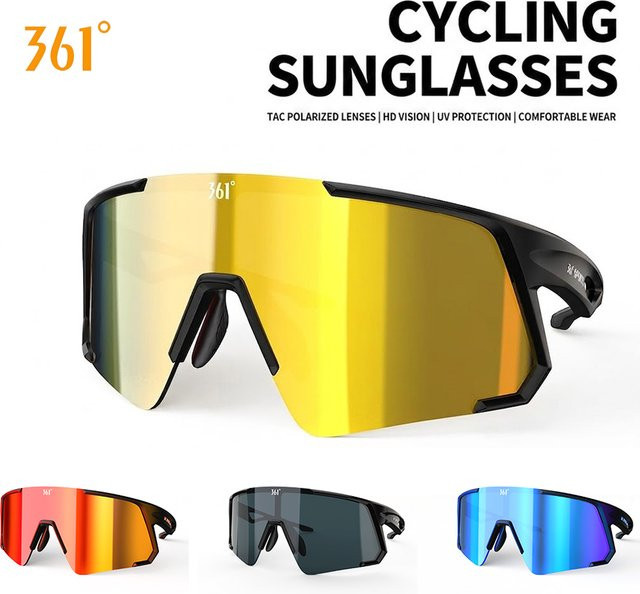 361 Degrees TR90 Sportsonnenbrille, polarisiert, Unisex, Vollrand - Bild 1