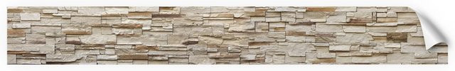 Myspotti Küchenrückwandfolie Rustical Bricks in Beige, Selbstklebend, B: 450 cm, H: 60 cm - Bild 1