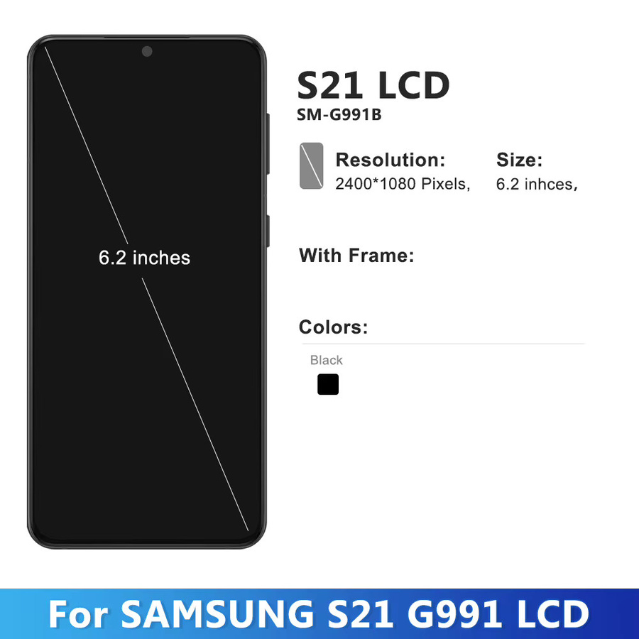 Samsung S21 5G AMOLED Display Ersatz mit Digital Touch Screen in Schwarz, 6.2 Zoll - Bild 3