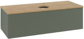 V&B Waschtischunterschrank Antao mit Frontstruktur in Eiche Honig, B/T/H: 120 x 50 x 50 cm - Bild 1