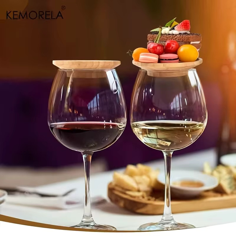 KEMORELA Bambus-Servieruntersetzer Set, runde Vorspeisenteller aus Bambus in Beige und Braun für Käse, Obst und Snacks - Bild 2