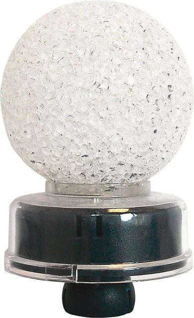 Peacock Solar Gartenleuchte Kugel transparent mit Erdspieß Höhe: 11,5 cm, Durchmesser: 6,5 cm - Bild 1