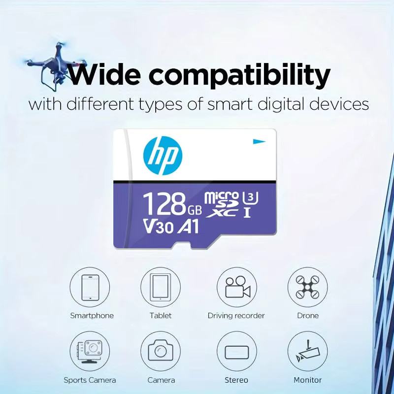 HP Micro SD Speicherkarte Klasse 10 U3 4K High Speed in Multicolor - Bild 2