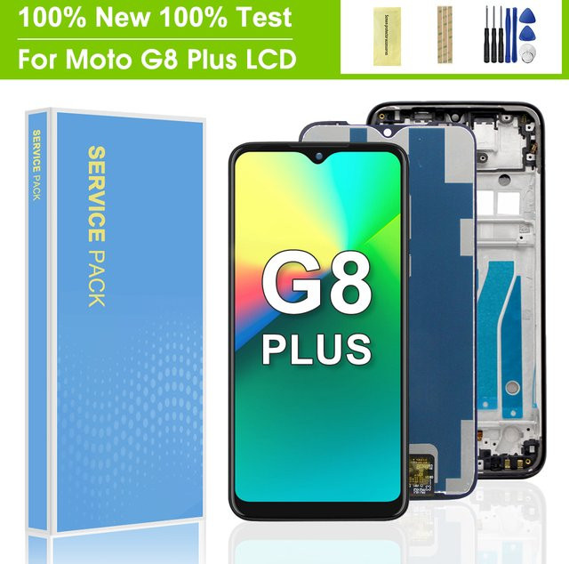 Motorola Moto G8 Plus LCD Display Touchscreen Digitizer Montage in Schwarz 6.3 Zoll - Bild 1