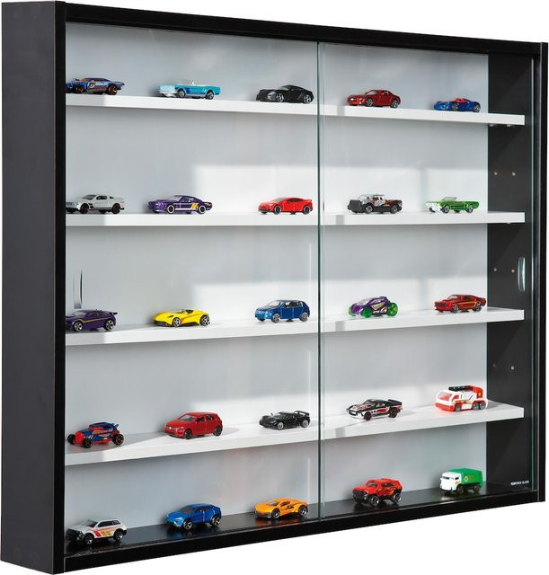 Inter Link Collecty Hängevitrine Wandregal mit Glastüren in Schwarz/Weiß - Bild 1