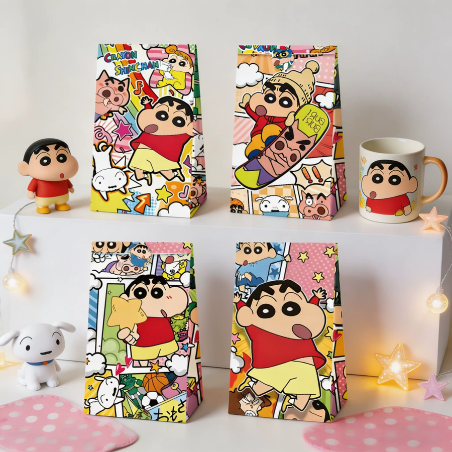 Bandai Crayon Shin-chan Party-Geschenktüten mit Aufklebern in Mehrfarbig für Kindergeburtstage - Bild 3
