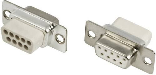 MH Connectors MHDBC09SS-NW D-SUB Buchsenleiste 9-polig mit 180 Grad Winkel und Crimp-Anschluss in Weiß/Multicolor - Bild 1