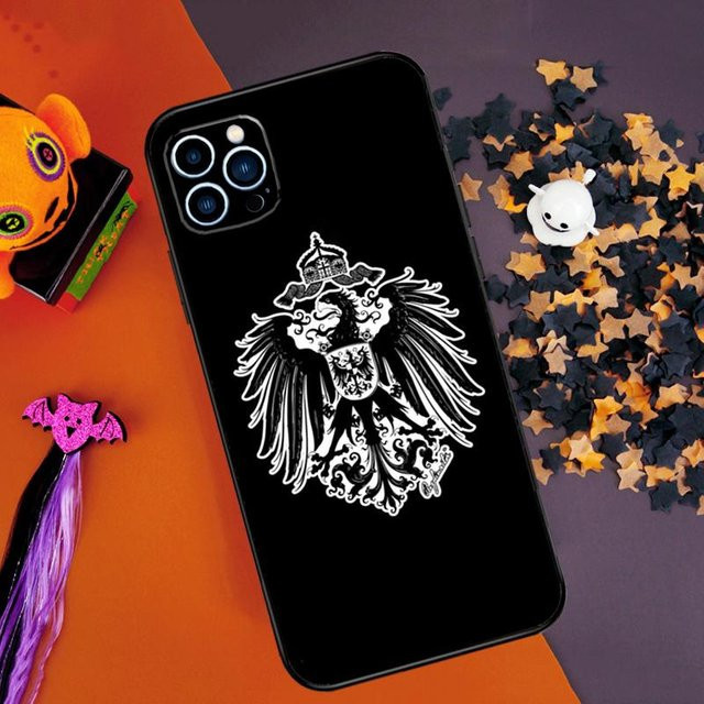Stoßstangen Hülle Deutsches Kaiserreich Flagge für Apple iPhone 14 15 16 Pro Max 11 12 13 Mini XR 16e 15 Plus in Schwarz - Bild 1