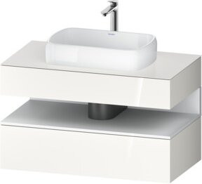 Duravit Waschtischunterschrank Qatego in Weiß, Wandhängend mit Schubladen, B/T/H: 100 x 55 x 60 cm - Bild 1