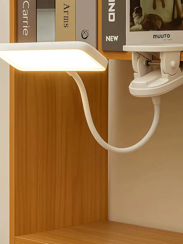 Leclstar LED Clip-Schreibtischlampe mit Augenschutz, aufladbare Nachttischlampe in Weiß mit Touch-Bedienung und warmweißem Licht - Bild 7