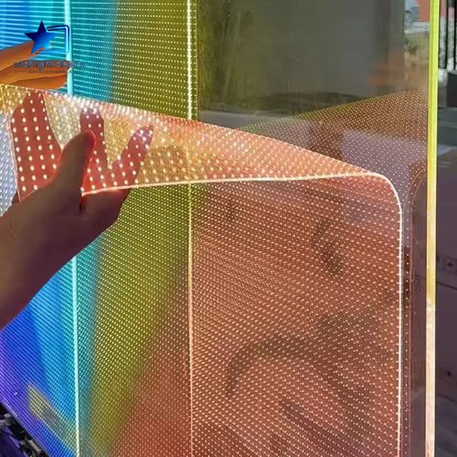 Transparenter LED-Film für Innenräume zur kommerziellen Werbung als Glas-montierte Anzeige (P4 P6 P8 P10) - Bild 1