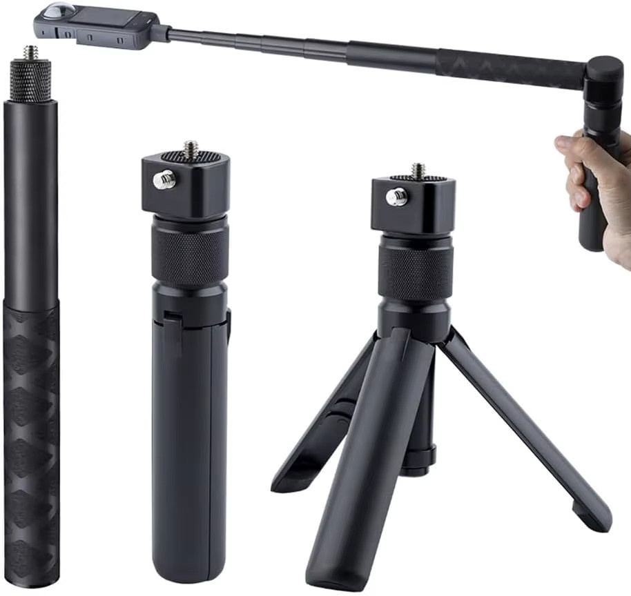 Insta360 Unsichtbarer Selfie-Stick mit Stativ für Bullet Time Bundle, Schwarz, Länge: 120 cm, kompatibel mit Insta360 X3, One X2, One RS und One R - Bild 2